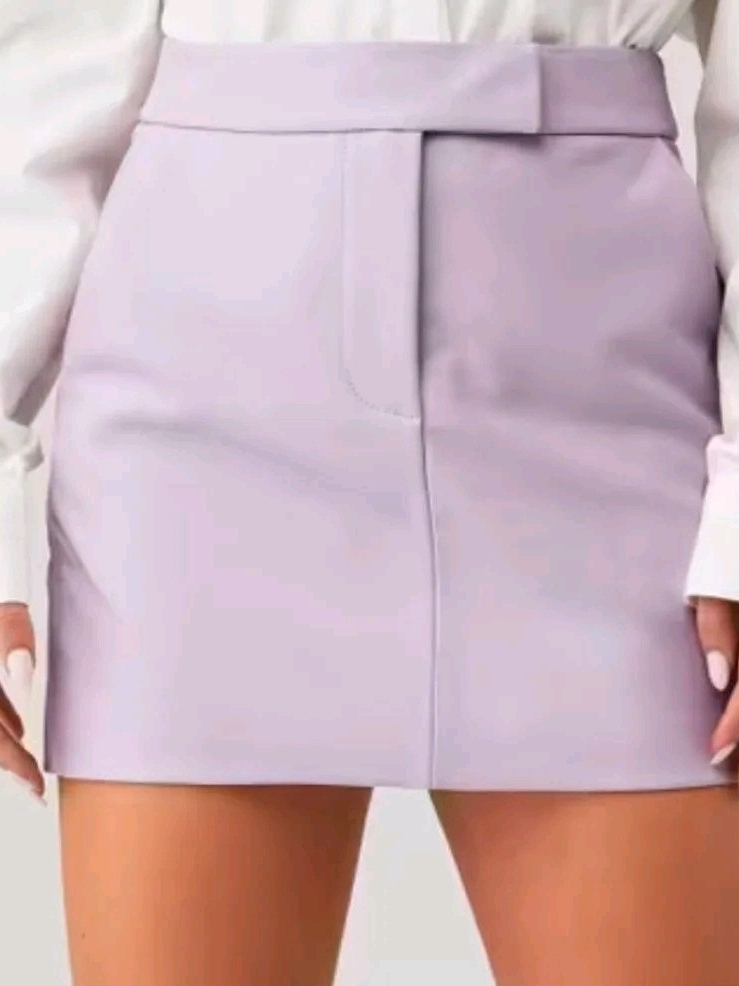 $295msrp, Lamarque Alexia Genuine Leather Mini Skirt